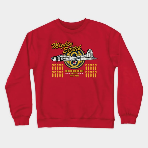 The Mighty Eighth - B-17 Flying Fortress Crewneck Sweatshirt by TCP